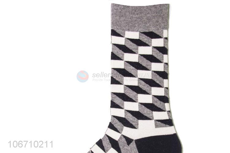 Wholesale Breathable Mid-Calf Length Sock Men Cotton Socks