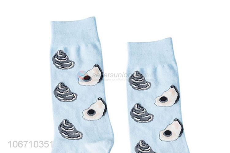 Fashion Design Cute Catoon Pattern Men'S Mid-Calf Cotton Socks