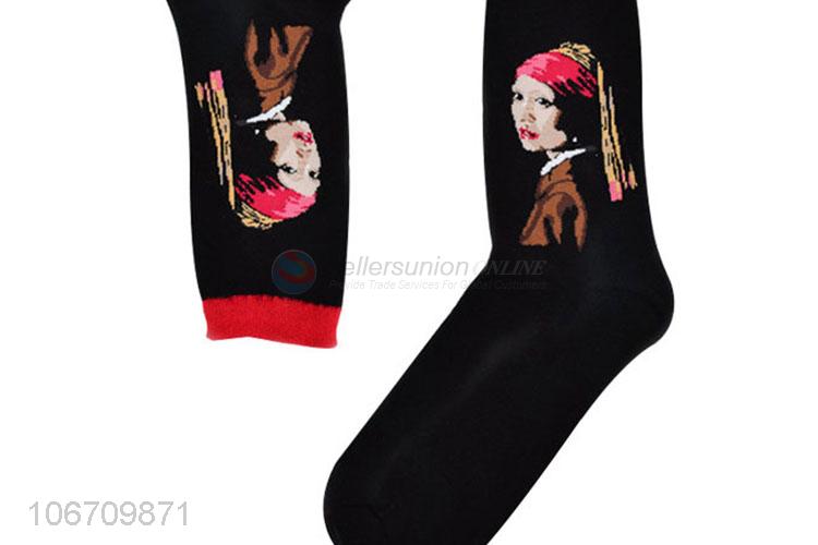 Fashion Design Personalized Pattern Men'S Mid-Calf Cotton Socks