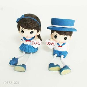 New arrival cute lovers figurine resin crafts for decoration