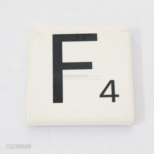 New product ceramic fridge magnet F letters with number 4