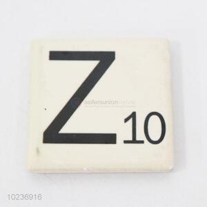 Competitive Price Square Letter Digital Ceramic Fridge Magnet