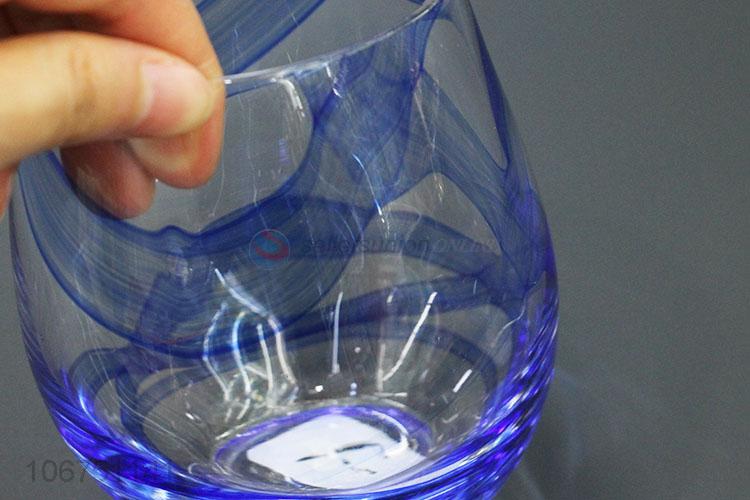 Top Quality Glass Water Cup Blue Tummy Cup