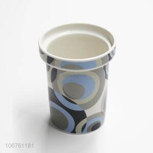 Attractive design geometric pattern decal ceramic storage jar