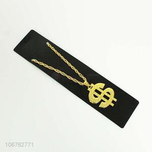 Newest Designs Fashion Jewelry US Dollar Pendant Gold Necklace