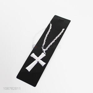 New product cross silver alloy necklace for decoration