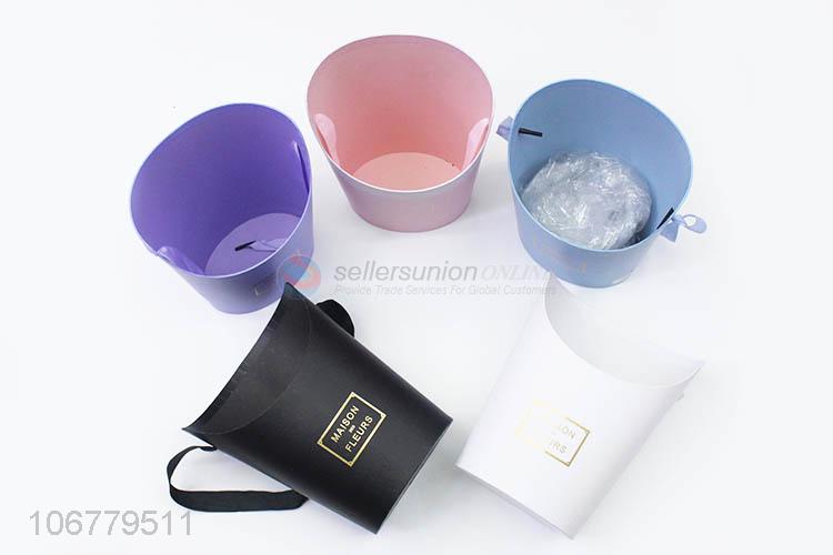 New design fancy bucket shape paper gift box
