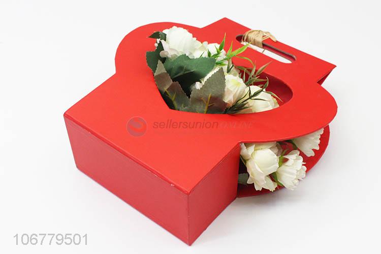 Good quality handheld flower decoration paper gift box