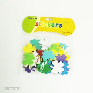 Low price DIY colorful four-leaf clover eva foam stickers