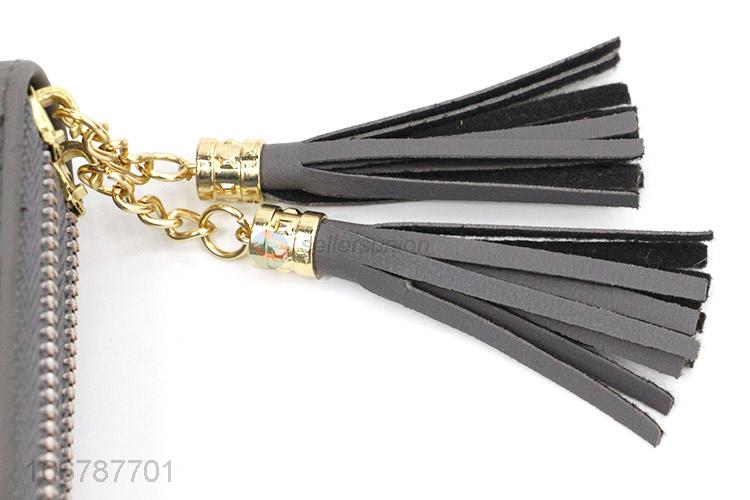 Fashion Style Double Zipper Wallet Ladies Handbag