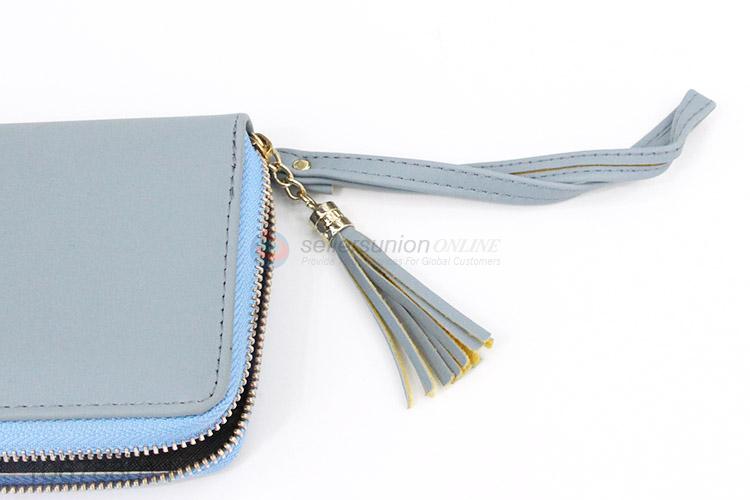 Portable PU Leather Purses Fashion Zipper Wallet For Women