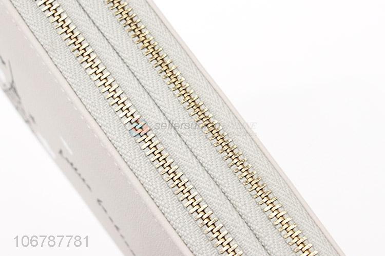 Delicate Design Double Zipper Coin Purse Ladies Wallet