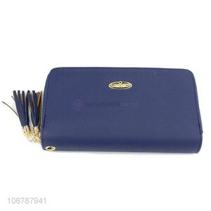 Hot Selling PU Leather Double Zipper Wallet For Women