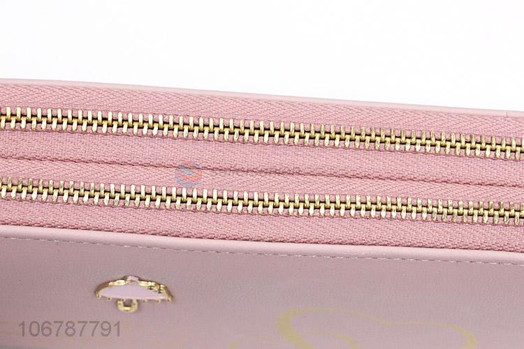 Wholesale Double Zipper Ladies Purse Best Wallet