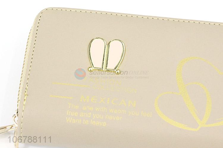 Best Sale PU Leather Card Holder Long Zipper Wallet