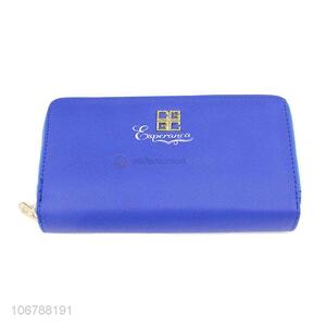 Luxury Style PU Leather Long Purses With Zipper For Women