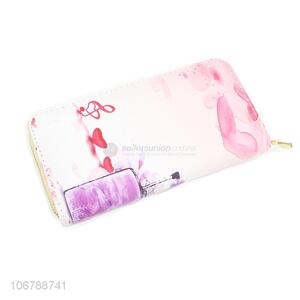 Fashion PU Leather Wallets With Zipper For Women