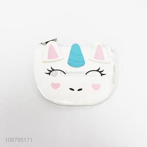 Cartoon Unicorn Shape Coin Purse With Zipper