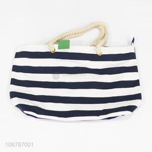 Wholesale Stripe Canvas Handbag Leisure Bags
