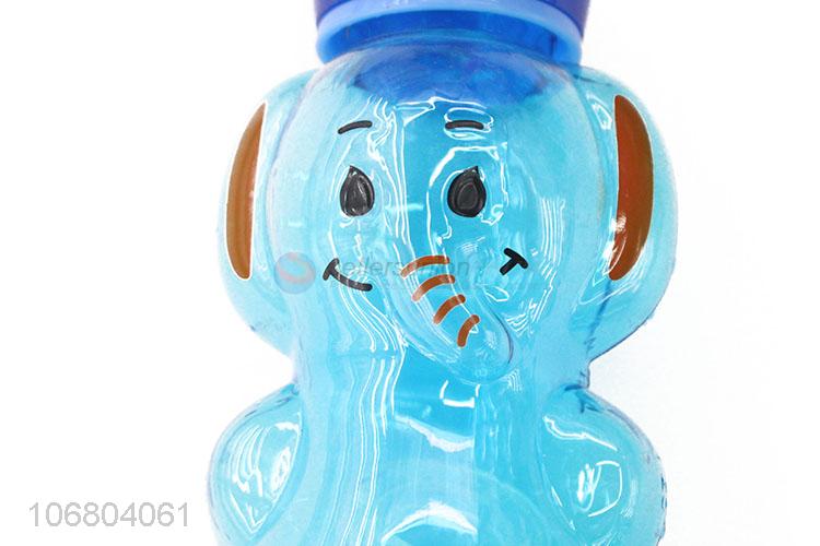 Hot selling cartoon elephant shape plastic baby feeding bottle