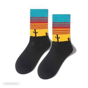 New products men mid-calf length sock fashion cotton socks