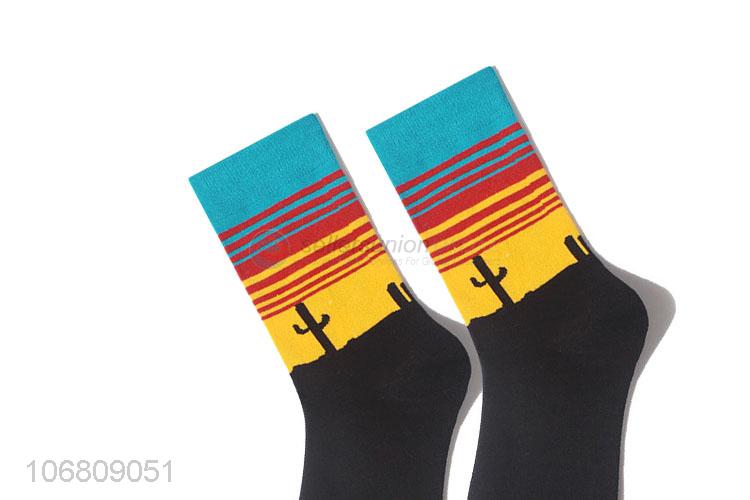 New products men mid-calf length sock fashion cotton socks