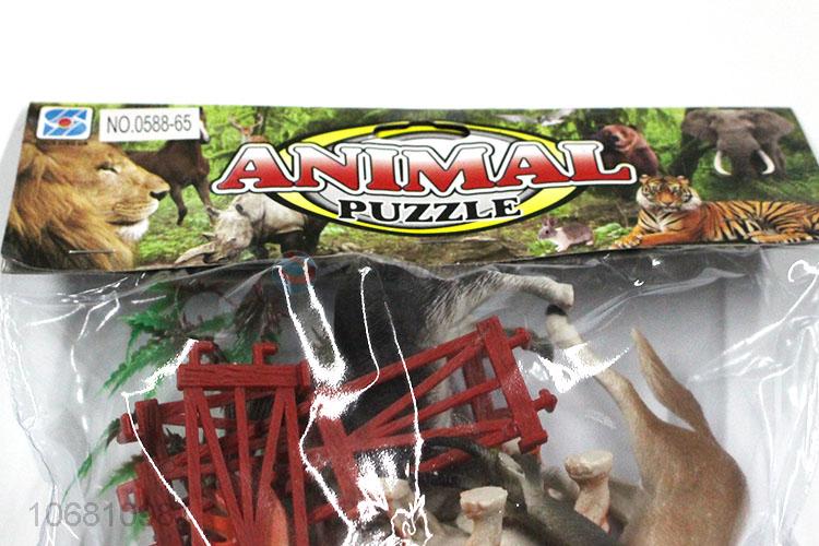 Good Sale DIY Animal Puzzle Plastic Toy Set