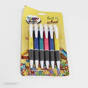 High Sales Student Stationery 6PC Plastic Ball-point Pen