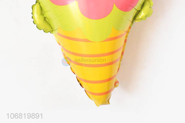 Unique Design Ice Cream Shape Colorful Foil Balloon