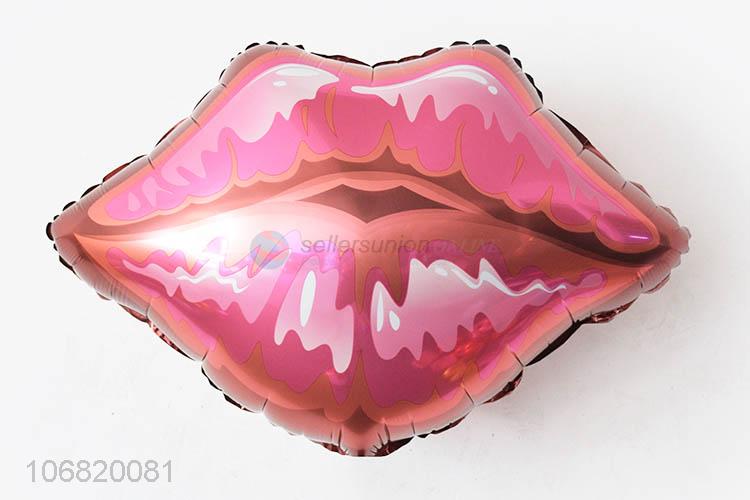 Creative Design Sexy Lip Shape Decorative Foil Balloon