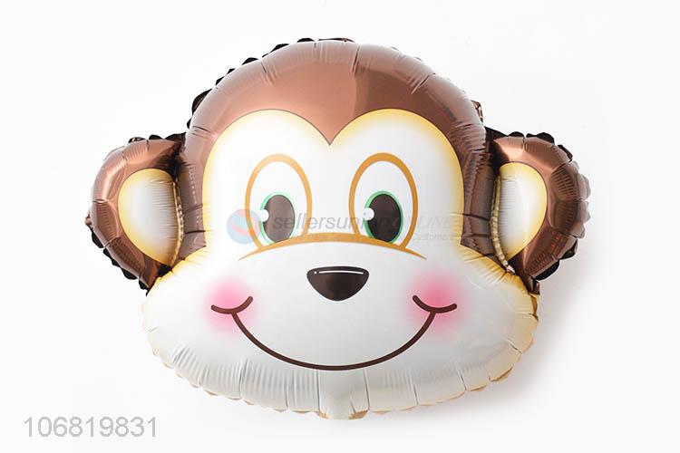 Wholesale Medium Cartoon Monkey Head Shape Foil Balloon