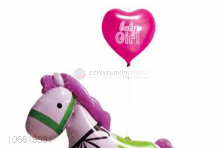 Hot Sale Colorful Cockhorse Shape Decorative Foil Balloon