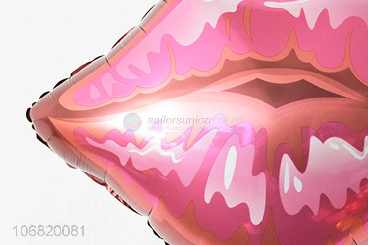 Creative Design Sexy Lip Shape Decorative Foil Balloon