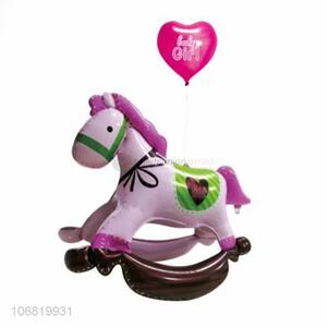 Hot Sale Colorful Cockhorse Shape Decorative Foil Balloon