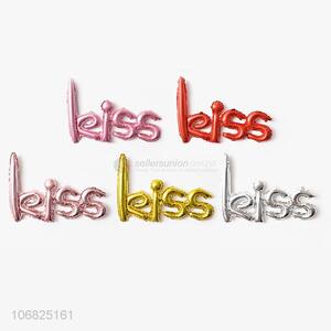 Good Quality Kiss Letters Foil Balloon For Room Decoration