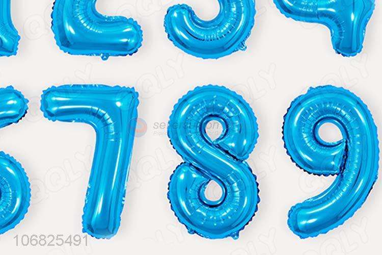 Hot Selling Colorful Thin Numbers Foil Balloon Decorative Balloon