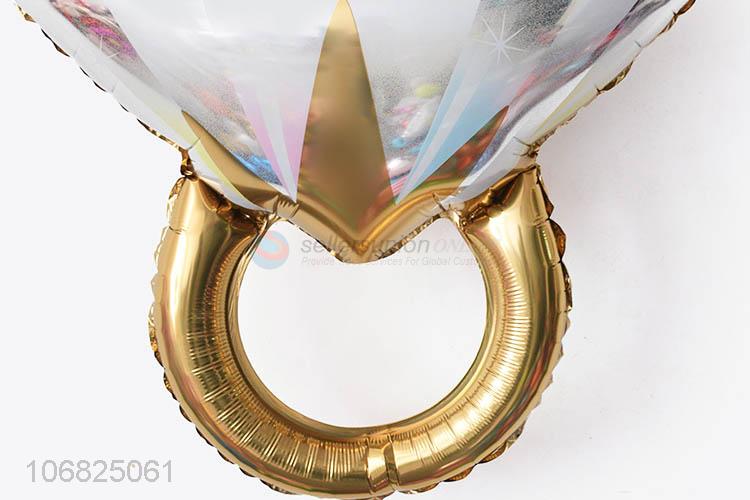 Lovely Design Diamond Ring Shape Foil Balloons