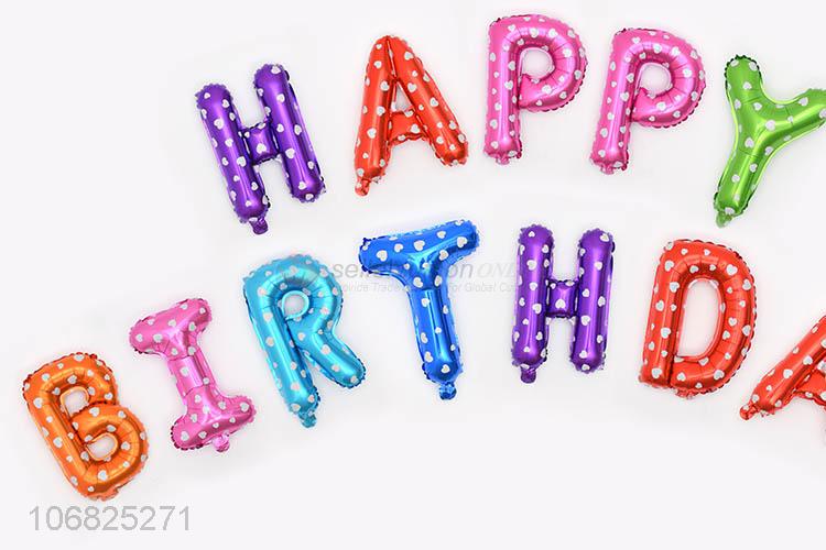 Popular Colorful Letters Birthday Party Decorative Foil Balloon