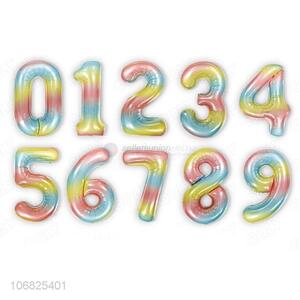 Hot Sale Gradient Rainbow Numbers Foil Balloon