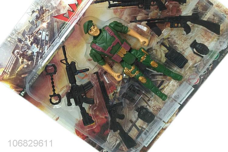 Wholesale cheap military toys play set soldier force toys