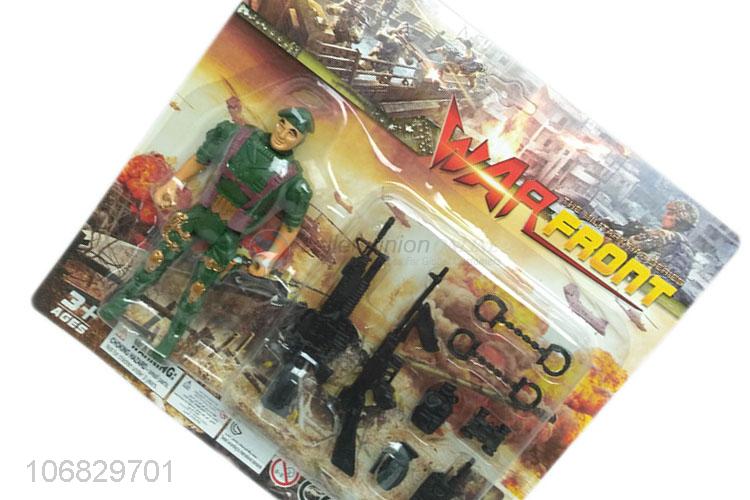 Low price plastic toy soldier military toys play set