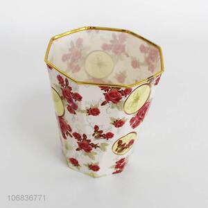 Fashion Printing Plastic Waste Bin Fashion Garbage Bin