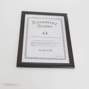 Suitable price A4 plastic certificate frame document frame