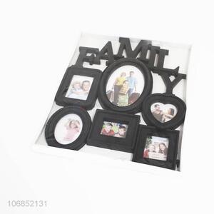 Direct Price Black Plastic Combination Photo Frame Home Hanging Decor