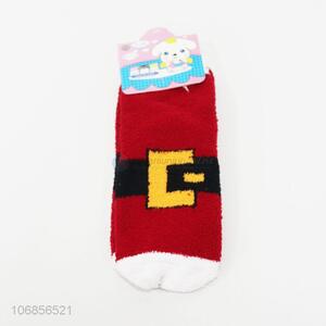 New deisgn cartoon winter fluffy socks for kids