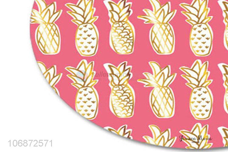 Factory Proformation Pineapple Pattern Printed Round Gamer Mouse Pad