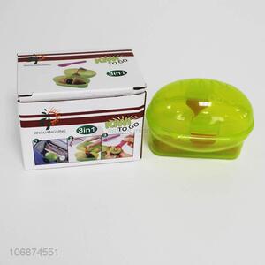Newest kitchen tool plastic 3 in 1 kiwi slicer corer kiwi peeler with spoon