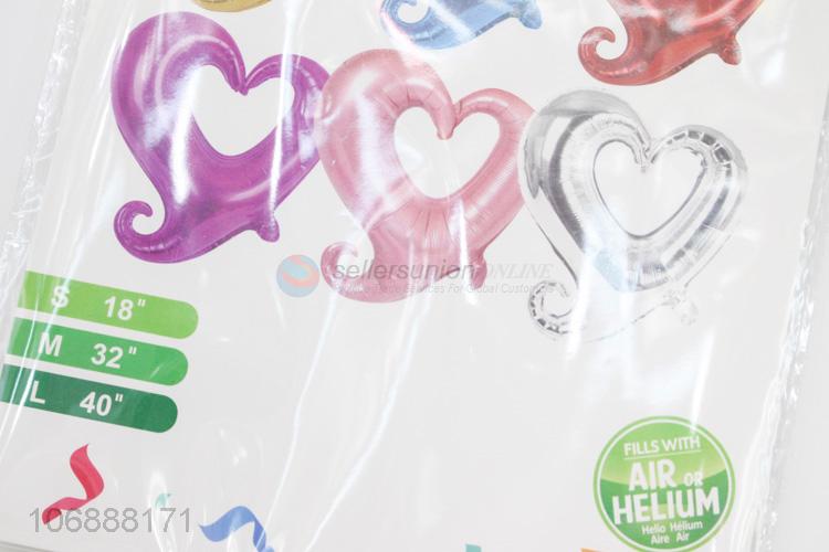 Popular products aluminum foil party decoration balloon heart balloon