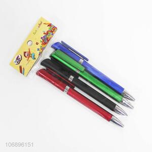 Bulk price 4pcs plastic ball-point pen for school & office