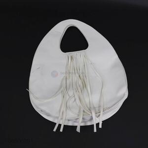 Wholesale newest white pu leather handbag with tassels